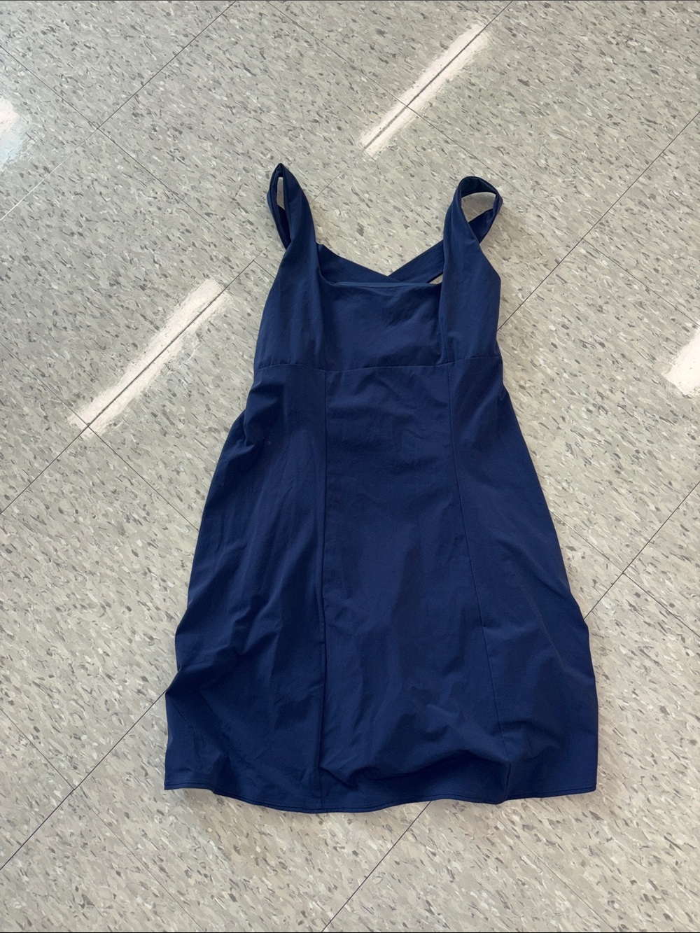 Outdoor voices athletic dress with built in shorts Square-Neck